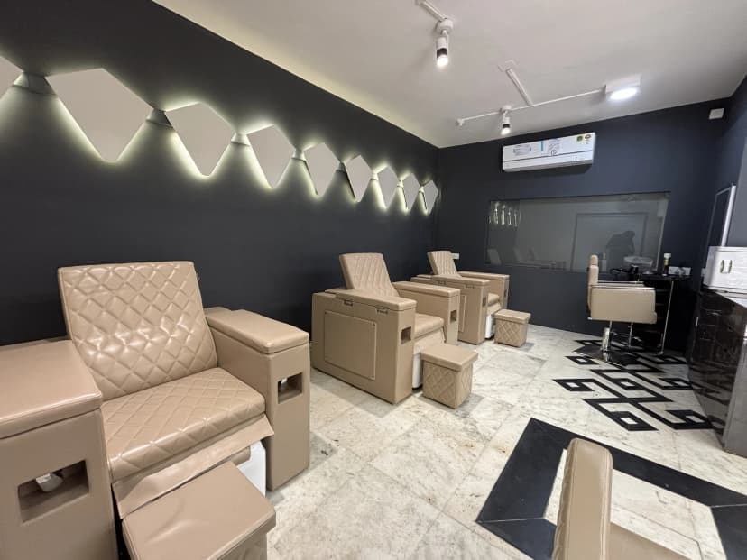 VIP Pedicure & Spa Recliner Lounge with Backlit Accents